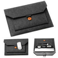 11.6/13/14/15"Laptop Sleeve Felt Ultralight Notebook Tablet Pad Case Multi-pocket Pouch Bag Briefcases for Apple Macbook/ Asus