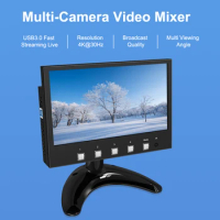 4K Multi-format Video Mixer 4xHDMI Input for Camcorder Production USB3.0 Live Streaming Youtube