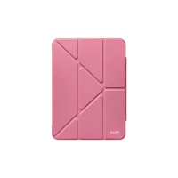 【LAUT 萊德】iPad 11/10.9吋（2022）透明背板多角度保護殼-桃紅(A16 支援自動休眠喚醒)
