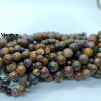 Mamiam Natural Africa Pietersite Beads Smooth Round Stone 6-10mm Diy Bracelet Necklace Jewelry Making Gemstone Gift Design