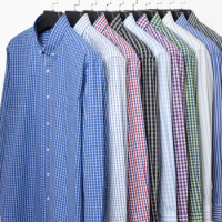 Plus Size Men's business casual long sleeve shirt new autumn Loose cotton Plaid shirt Male brand 5XL 6XL 7XL 8XL 10XL 12XL