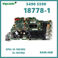 18778-1 With i3 i5 i7-10th Gen CPU UMA/PM GPU 4G RAM Mainboard For DELL Inspiron 5490 5590 5498 5598 Laptop Motherboard
