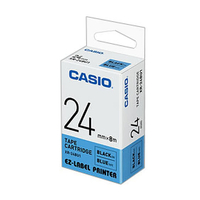 CASIO 卡西歐 XR-24BU1 24mm 藍底黑字 標誌帶/標籤帶
