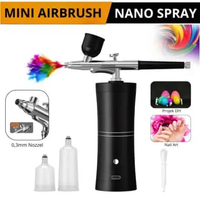 Mini Compresor airbrush spray nano mist spray oxygen injector semprotan cat air brush portable