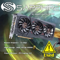 Used Sapphire RX 5600XT 6GB PULSE PRO OC Edition Desktop PC Computer Game