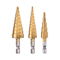 【工具王】開孔器 鐵板金屬 螺旋階梯鑽 寶塔鑽孔器 倒角 開孔鑽頭 630-SLD3(打孔階梯鑽 電鑽鑽尾 階梯擴孔)