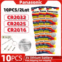 Panasonic 10PCS CR2032 CR2025 CR2016 Battery KCR2025 KCR2032 DL2016 Car Remote Control Watch Motherboard Scale Button Coin Cells