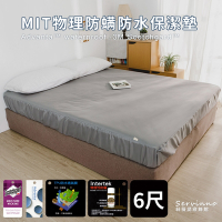 絲薇諾 MIT物理防螨防水保潔墊床包式- (深灰 雙人加大6尺)