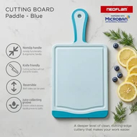NEOFLAM Cutting Board Talenan Anti Bakteri Non-Slip Handle Dishwasher Safe Flutto Blue