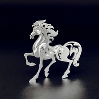 鋼魔獸3d立體金屬模型生肖馬機械組裝不銹鋼拼裝拼圖高難度玩具