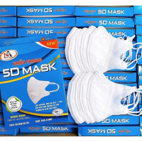 Combo 10 hộp (100 cái khẩu trang 5D FAMAPRO 3 lớp kháng khuẩn - Khẩu trang 5D Nam Anh