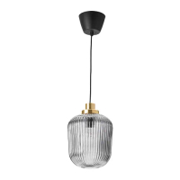 SOLKLINT 吊燈, 黃銅/灰色/透明玻璃