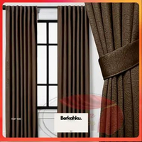 [PROMO PRODUK] Gorden Blackout Premium Polos Import Gordeng Jendela Dan Pintu Minimalis 6 Glombang P