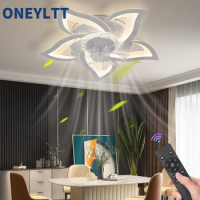 Ceiling Fan With Led Light For Living Room Bedroom Home Chandelier Modern Led Ceiling Fan Lamp Decor Lighting