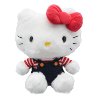 【震撼精品百貨】Hello Kitty 凱蒂貓~日本SANRIO三麗鷗 KITTY8吋絨毛玩偶娃娃-單寧吊帶裙*16133