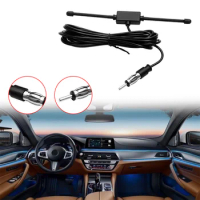1PC Car Dipole Antenna Boat Stereo AM FM Glass Antenna Radio Antenna Car Exterior Parts Aerials With DIN Plug Connector