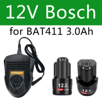 12V Bosch 3000mAh BAT411 Replacement Battery Bosch 12V Battery for BOSCH BAT412A BAT413A D-70745GOP 2607336013 2607336014 PS20-2