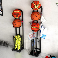 籃球收納架家用室內運動神器置物架足排球類存放框架羽毛球拍擺放~四季小屋