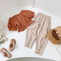 Baju Anak - Colbie Setelan Anak Perempuan / Set Balita Earth Tone celana fashion Bayi Parsel Cewek