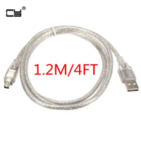 USB Male to Firewire IEEE 1394 4 Pin Male iLink Adapter Cord firewire 1394 Cable for SONY DCR-TRV75E DV camera cable 120cm