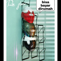 Gantungan Helm / Rak Helm susun 5 / Gantungan Helm susun 5/ Tempat Helm susun Besi