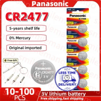 10-100pcs Panasonic CR2477 3v Lithium battery cr 2477 DL2477 BR2477 DL2477 LM2477 for car key remote