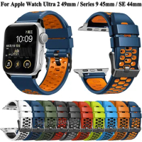 Smartwatch Bands Strap Belt For Apple Watch Band 44mm 42mm 45mm 49mm Silicone Watchband Bracelet IWatch Serie Ultra 4 5 SE 6 7 8