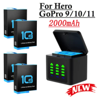 For Gopro Hero 11 Battery 2000mAh Battery For GoPro Hero 9 10 11 Hero 9 Hero 10 Hero 11 For GoPro Action Sports Camera