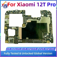 Motherboard for Xiaomi 12T Pro 5G, 128GB 256GB ROM, Unlocked Mainboard, Global Version Logic Board, 22081212UG, 22081212G