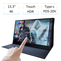 13.3 Inch 4K Touch Monitor Type-c Support PC Laptop Smart Phone TNT Huawei EMUI For Samsung DEX PS4 Switch Xbox HDR Game Screen