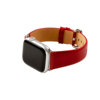【n max n 台灣設計品牌】Apple Watch 智慧手錶錶帶/雅致系列/皮革錶帶 辣椒紅 41mm - 49mm