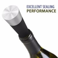 Best Utensils Air Tight Aluminium Vacuum Wine Bottle Stopper Reusable All in One Wine Saver Stopper Cork Pump Sealer for Barware