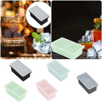Snow Tray Silicone Freezer Tray With Lid Soup Freezer Container 2 Cup Extra Large Ice Cube Tray Makes 2 Perfect Puck Stones