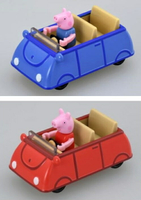 大賀屋 日貨 騎乘系列 佩佩豬 Tomica 多美 小汽車 多美小汽車 合金車 玩具車 佩佩豬 正版 L00011836