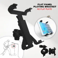Swivel Stand Music Stand Clamp for iPad Universal Handlebar 360° Tablet Holder 7 to 11inch Mount Microphone Stand Holder Tablet