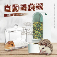 小寵壓克力自動餵食器 寵物鼠餵食盒 自動飼料罐 餵食碗 食盆 蜜袋鼯/兔子/刺蝟/松鼠/熊鼠/黃金鼠《亞米屋Yamiya》