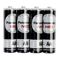國際牌Panasonic黑色4號 1.5V 乾電池/碳鋅電池/電池 (1組4入)