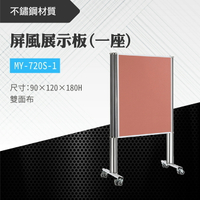 台灣製 屏風展示板MY-720S-1(雙面布) 布告欄 展板 海報板 立式展板 展示架 指示牌 廣告板 標示板 學校 活動