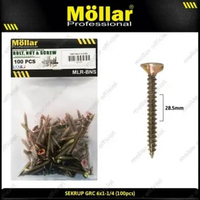 MOLLAR 93-007 Skrup GRC 6 x 1-1/4 Baut Sekrup Kalsiboard - 100 pcs