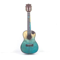 Professional 24" Acoustic Ukulele With Solid Flame Maple TOP/Flame Maple Body, 24 ukulele Concert,Thickness 3.5mm solid wood top