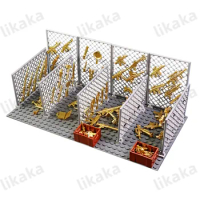 MOC Military Weapons House Armory Building Blocks Toys Set Arsenal with Golden Guns Tools Boxes Accessories Blocks Toys for Boys