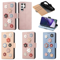 For TCL 10 LITE 10L 205 L10 Pro 4X 5g T601DL Phone Case 3D Embossed Floral Smartphone Wallet Cases For Case Flip Cover