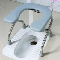 U板折疊坐便椅 坐便器 大便椅 不鏽鋼廁所凳 蹲廁改坐廁椅
