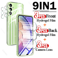 9in1 Full Covers Front Back Hydrogel Film for Samsung Galaxy A54 Fingerprint Screen Protectors for Samsung A 54 Camera Lens HD