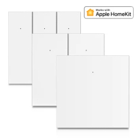 WiFi Smart Button Light ON/OFF Wall Switch 86x86mm Work With Apple HomeKit No Needed Neutral Line