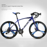 Mountian Bike 26 Inch MTB Road Bicycle High Carbon Steel Frame 27 Speed Integrated Wheel Disc Brake Racing Mountain Bicycle