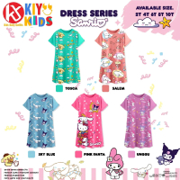 Middi Cute Dress Sanrio Series/Dress Harian Anak Perempuan Size Kids/Dress Harian Anak Usia 0-3 tahu