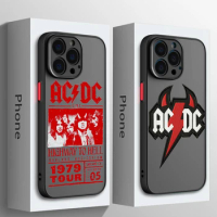 Music acdc Cool For Apple iPhone 15 14 13 12 11 mini Pro Max 8 7 6S 6 XR X XS Plus Frosted Translucent Phone Case