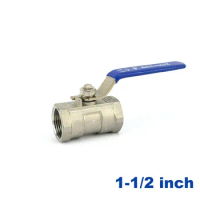 GOGO High quality 1PC Ball valve Stainless steel DN40 Female thread 1 1/2 inch BSP SS304 201 SUS316 2 way Ball Valve