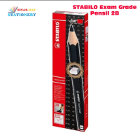 Stabilo Exam Grade Pensil 2B / Pensil Kayu Hitam Ujian UNBK ( 12 pcs )